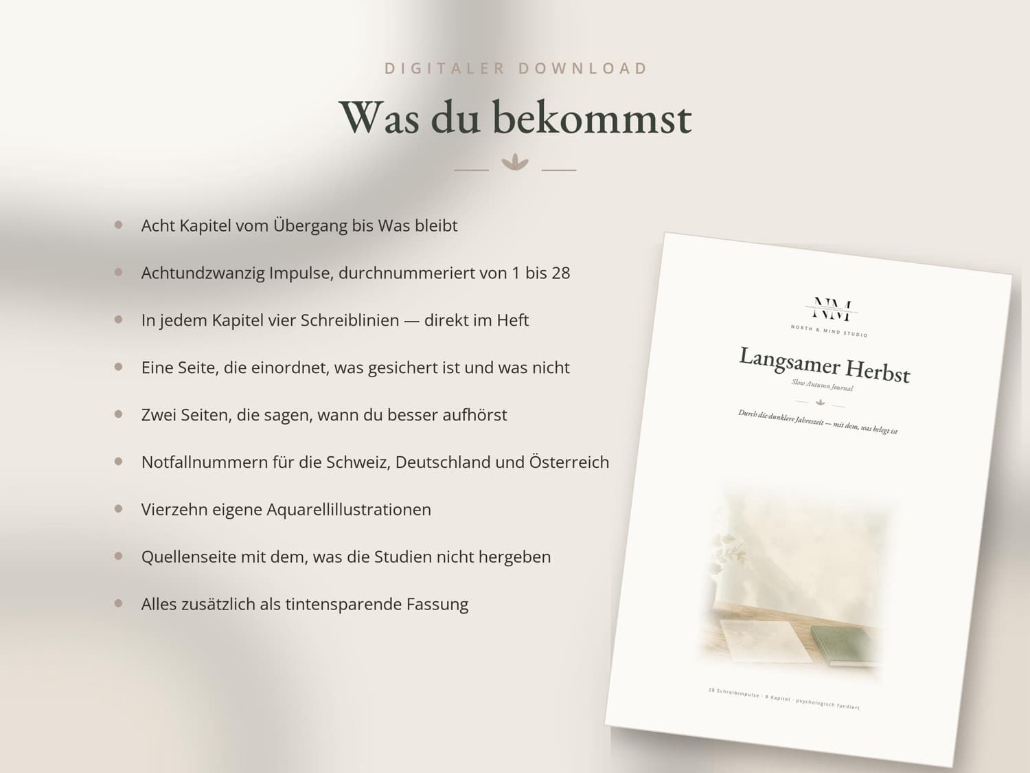 Langsamer Herbst — Was du bekommst