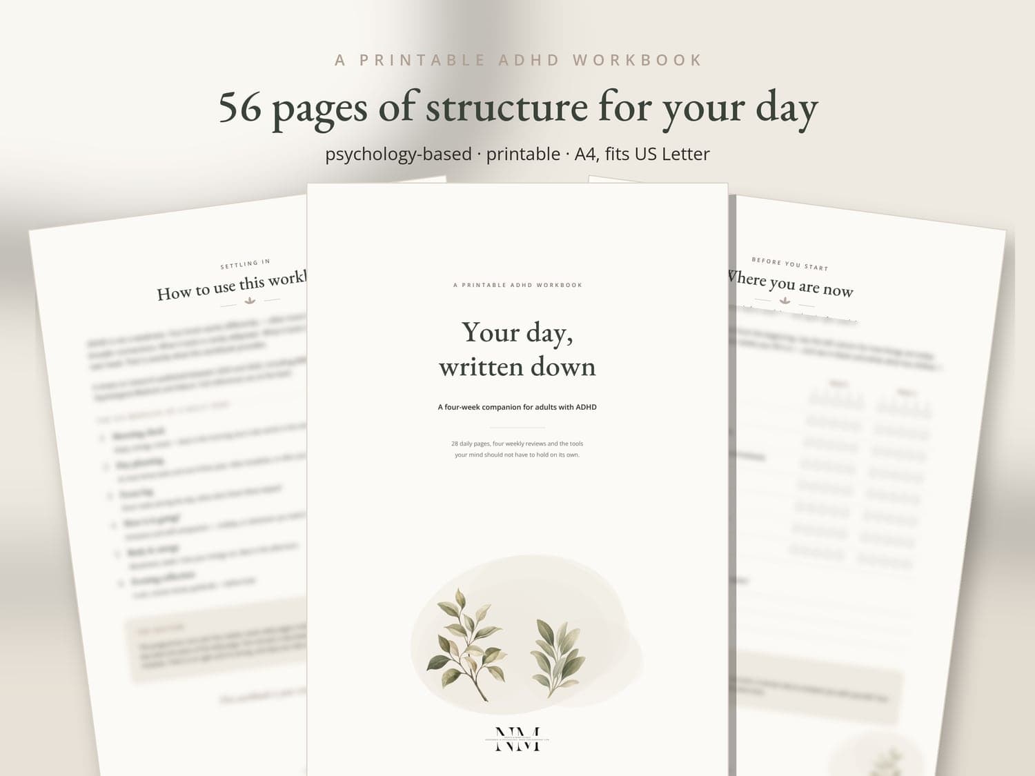 ADHD Workbook — What you get