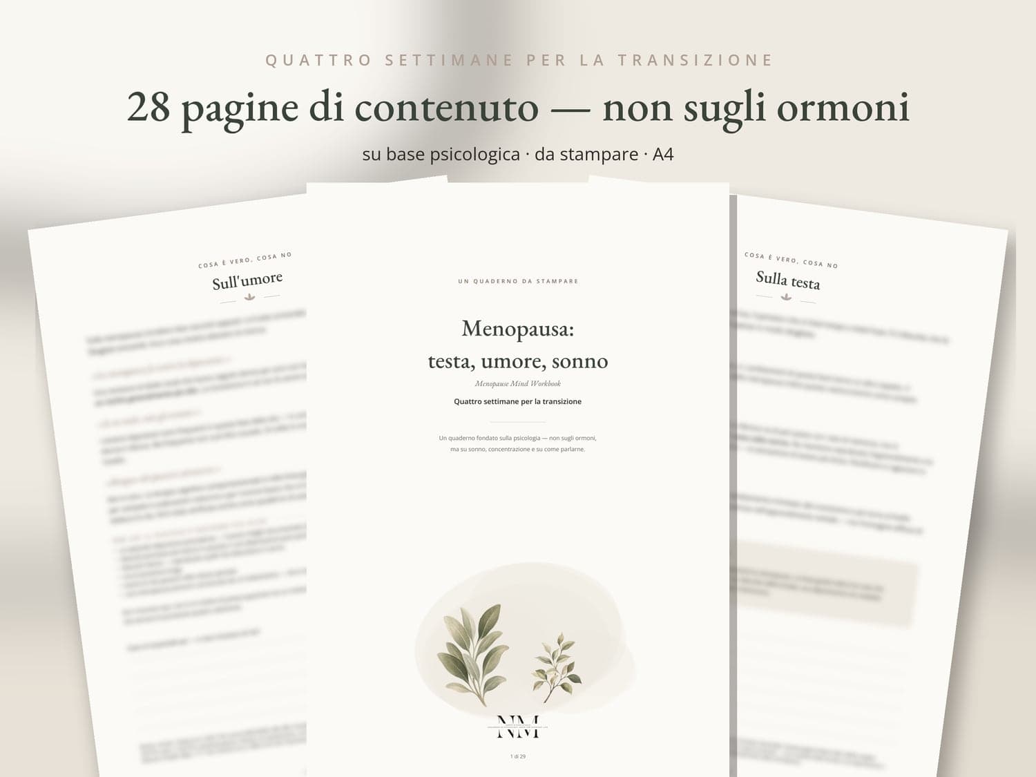 Menopausa: testa, umore, sonno — Cosa ricevi