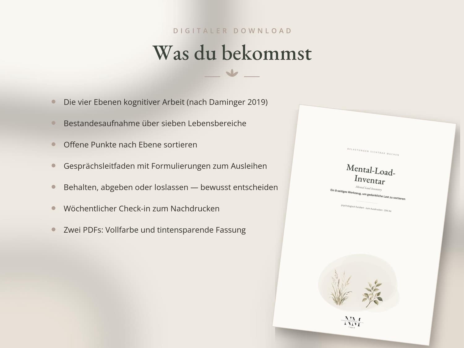 Mental Load Inventory — Was du bekommst