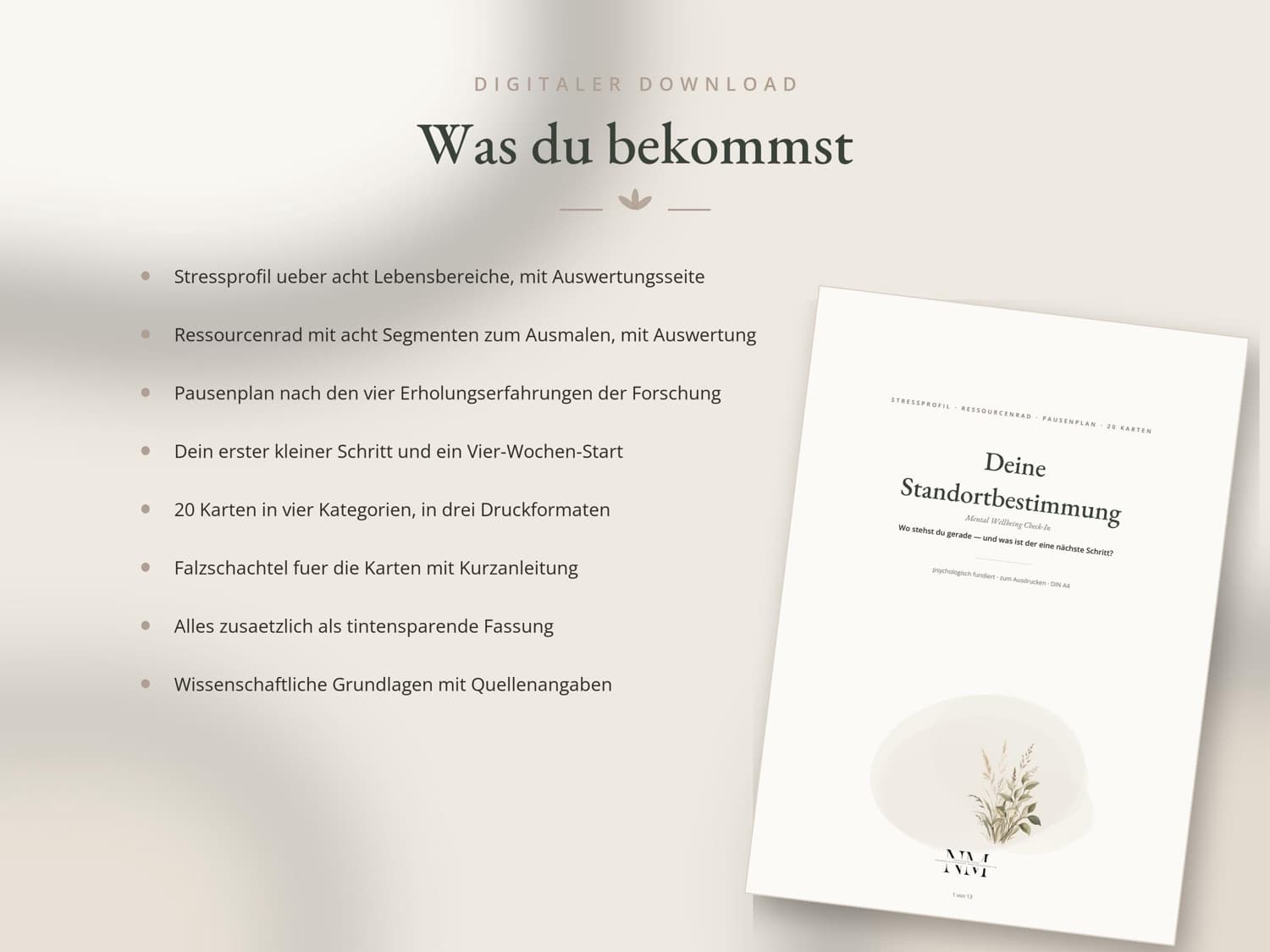 Mental Wellbeing Check-In — Was du bekommst