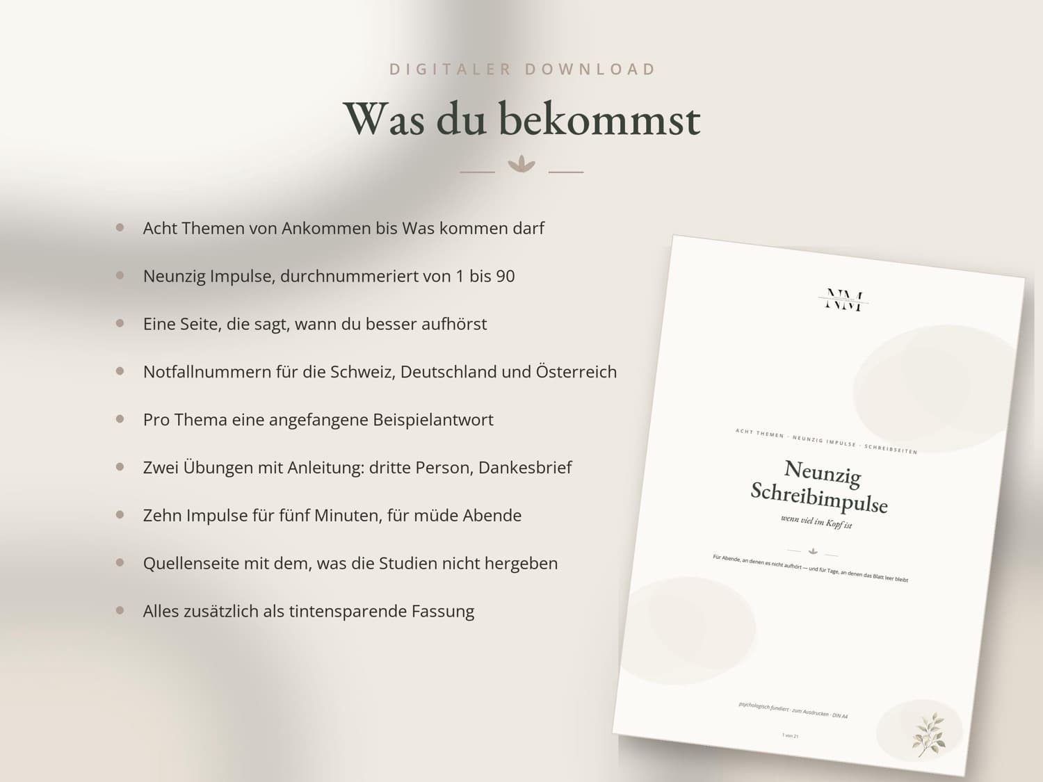 Neunzig Schreibimpulse — Was du bekommst