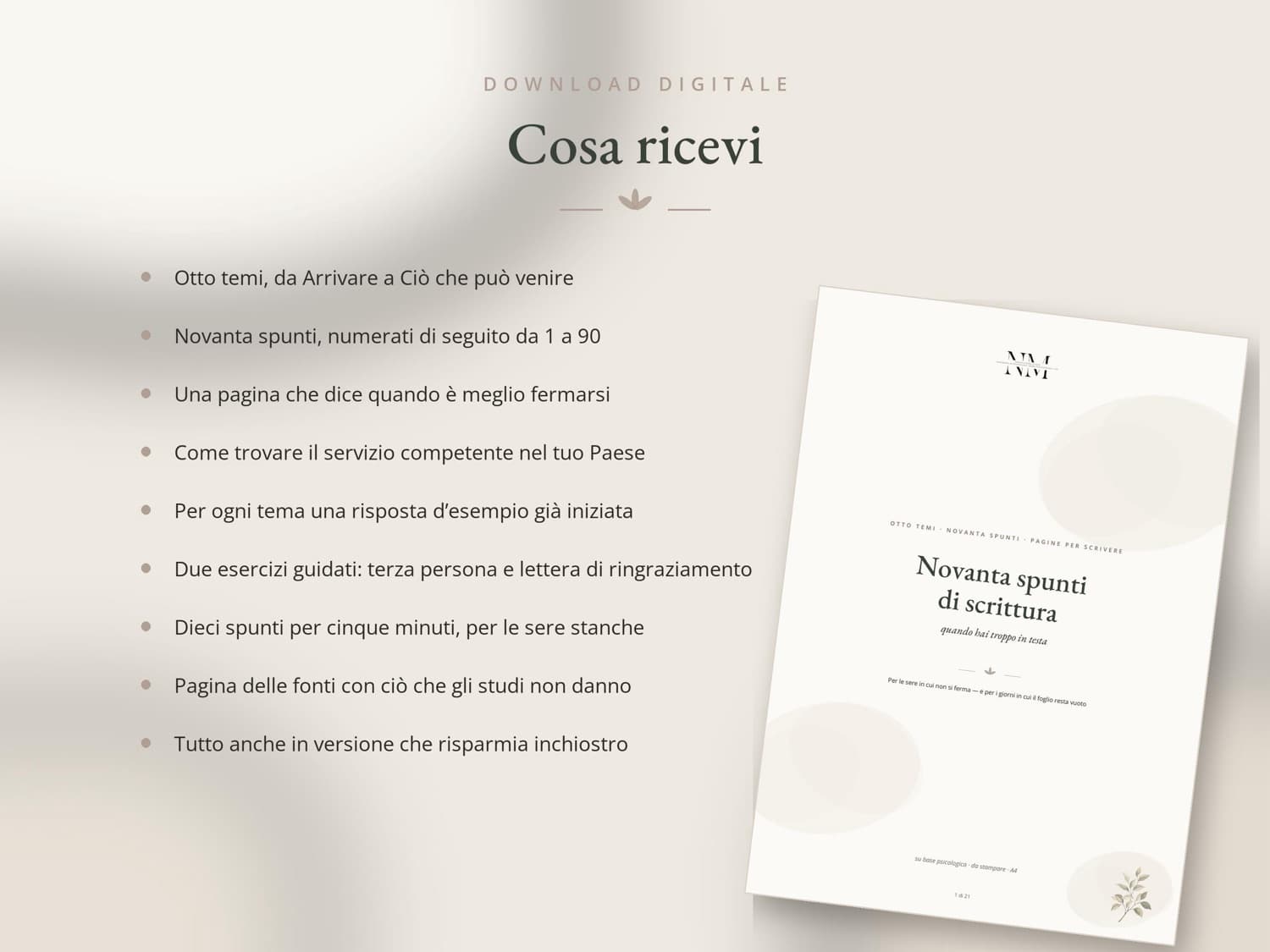 Novanta spunti — Cosa ricevi