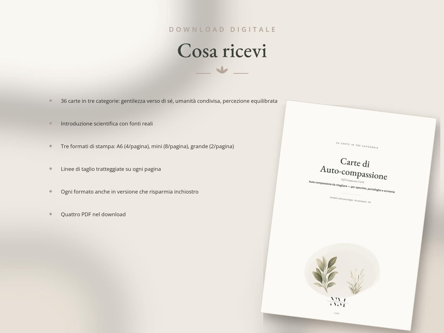 Self-Compassion Cards — Cosa ricevi