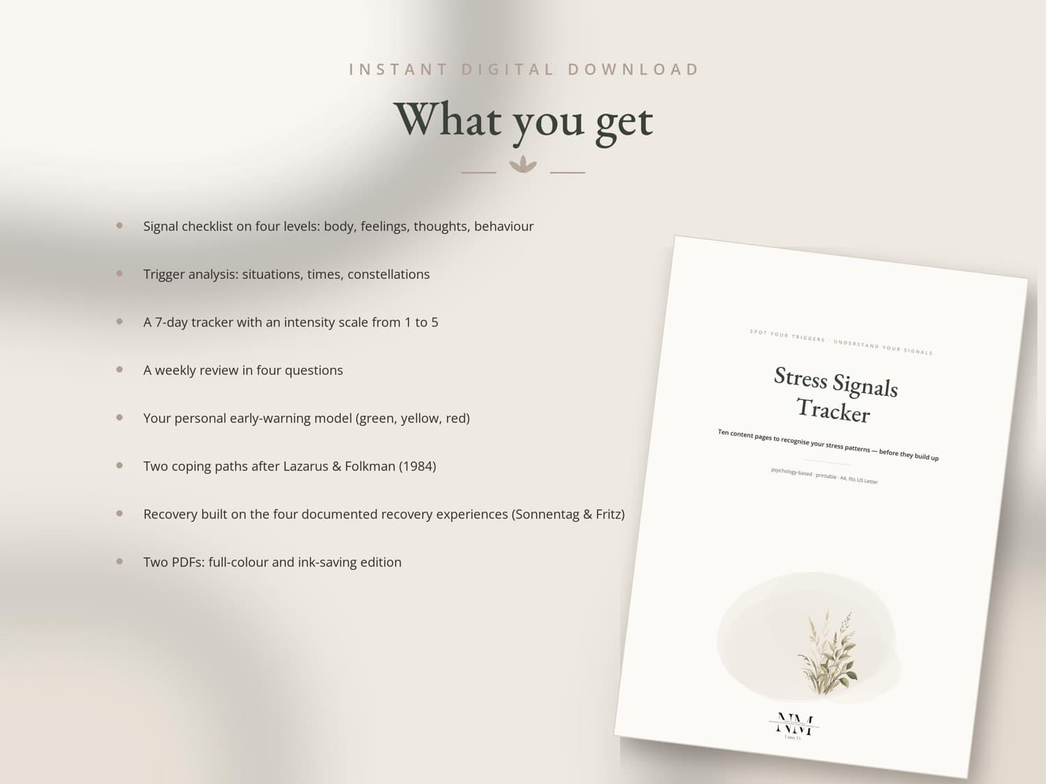 Stress Signals Tracker — What you get